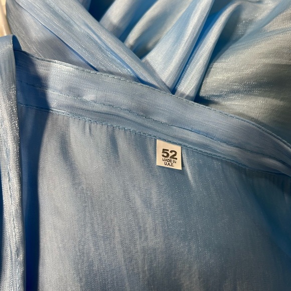 Elegant Blue Abaya Three Piece Set - Picture 6 of 6